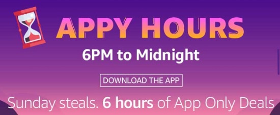 Amazon Appy Hours Blockbuster Deals 4th Aug 2019 6PM 12PM Midnight